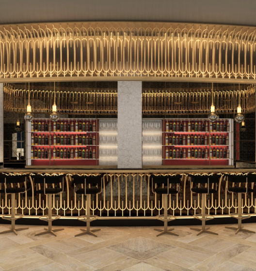 Brass Poppy Bar Rendering